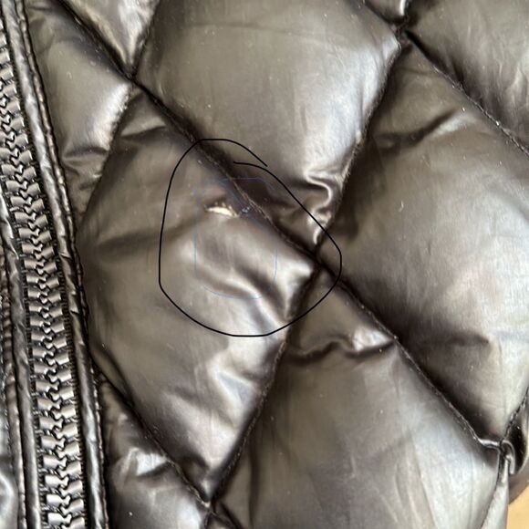 DVF Black Long Feather Blend Puffer Coat XS - Picture 6 of 10